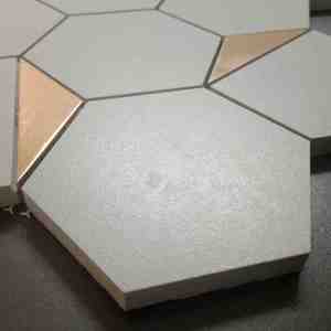 GlobalTileDesign 73Mm Ceramic <b>Mosaic</b> Tile RG PVD Hexagon Glossy Matte For Kitchen backsplash Bathroom walls & shower areas - Product Image 6