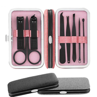 Ensemble professionnel multifonctionnel de manucure et pédicure J2 en acier inoxydable, lime à ongles, pincettes, coupe-cuticules, mini coupe-ongles de qualité A+ Somofy