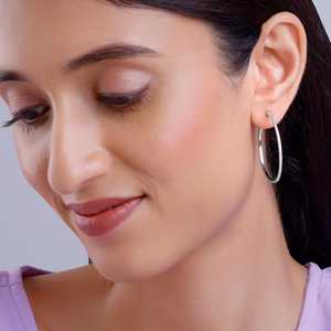 Cerceau clouté en argent vintage motif géométrique motif goutte à la mode pour cadeau de fête avec motif religieux numéro perle diamant - Product Image 4