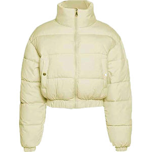 Vestes matelassées d'hiver respirantes en tricot brillant personnalisées pour femmes, vestes bomber courtes, vestes à bulles, gilets sans manches, fabricant OEM/ODM - Product Image 1