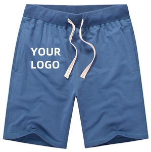 100% algodón corto todos los tamaños Pantalones deportivos verano Casual playa pantalones cortos en blanco Hombre logotipo personalizado texto personalizado DDP envío - Product Image 3