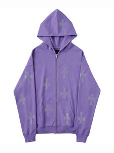 Sudadera con capucha cálida cruzada superior holgada europea y americana para mujer Sudadera con cremallera de Hip Hop Y2k - Product Image 3