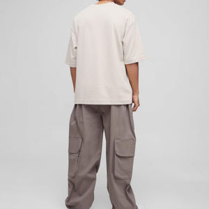 กางเกงวิ่งขายาวของผู้ชายผ้าคอตตอน100% เอวยางยืดขนาดกลาง-ฮิปฮอปแห้งเร็วระบายอากาศออกแบบโลโก้ได้ตามต้องการ - Product Image 2