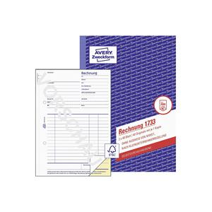 AVERY ZWECKFORM Factura sin Carbón A5 2x40 BL 1733 Paquete de 10 Hojas - Product Image 1