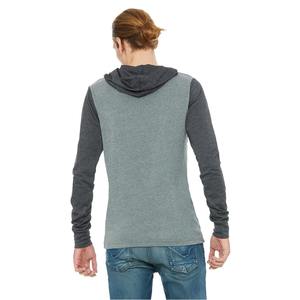 Camiseta con capucha de manga larga de calidad premium para hombre, colores tri-blend con estampado, Sudadera con capucha de talla grande de otoño 250MGSM - Product Image 3