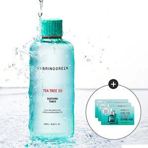 Tonique apaisant à l'arbre à thé et au Cica BringGreen 500mL - Coffret spécial (+Sérum anti-imperfections 3ml) - Product Image 1