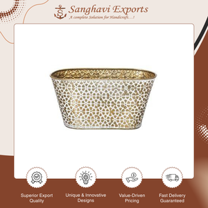 New Arrival Best Quality Classic Home & Garden Decor Handcrafted Vintage Oval <b>Metal</b> Powder Coating Flower <b>Tub</b> for Sale - Product Image 4