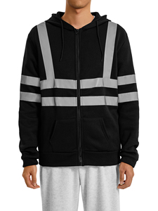 เสื้อครอปมีฮู้ดแขนยาวมีซิปสีขาวสำหรับผู้ชายเสื้อผ้าออกกำลังกายโลโก้ตามสั่ง - Product Image 4