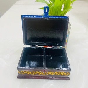 Rafasthani haat และงานฝีมือตกแต่งกล่องเครื่องประดับไม้กับภาพวาด rajasthani-จัดเครื่องประดับผู้หญิงและตัวเลือกของขวัญ - Product Image 4