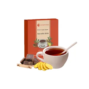 Gránulo de té de jengibre y azúcar moreno hecho a mano, té de útero cálido para la fertilidad femenina empaquetado en caja y lata (enlatado)