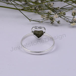 แหวนควอตซ์925สเตอร์ลิงรูปหัวใจคลาสสิก7.5ขนาดสำหรับผู้ชายและผู้หญิง - Product Image 5