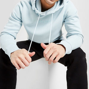 Pull à capuche uni à séchage rapide à manches longues en coton polaire pour hommes - Product Image 5