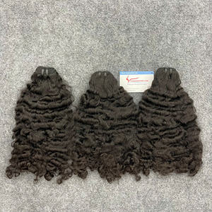 NOUVEAU PRODUIT!!! Steam big fuzz extension de cheveux humains bouclés couleur noire naturelle machine trame cheveux de haute qualité - Product Image 4