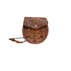 Sporrans Kilt de cuero hecho a mano tradicional para hombres, Kilt Highland escocés, accesorios para vestidos formales, eventos, bolsas Sporran - Product Image 1