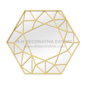 Espejo de pared con forma de hexágono moderno para decoración del hogar, nuevo estilo de diseño de hotel - Product Image 1