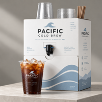 Distributeur de café froid personnalisé AT PACK avec robinet, emballage à emporter pour cafés, bureaux et événements