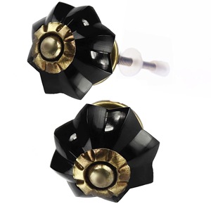 คริสตัลแก้วสีดำแตงโมเฟอร์นิเจอร์ตู้ลิ้นชักลูกบิดประตูและดึงจับ [CRK 103] - Product Image 2