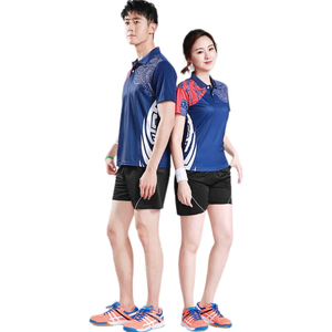 Unisex Quick Dry 100% Polyester Custom <b>Badminton</b> & Tennis Running Sports Shorts Uniform Sets - Product Image 4
