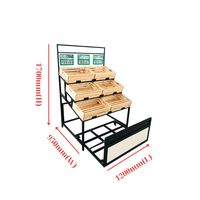 ADong Custom Metalen Enkelzijdige Fruit- en Groenterekken Supermarkt Schappen Poedercoating Snelle Installatie Meerlaags Ontwerp