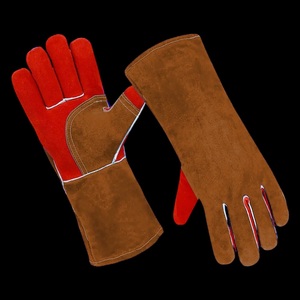 Gants de soudage en cuir de vache, respirants, résistants aux hautes températures, gants de sécurité pour l'extérieur - Product Image 3