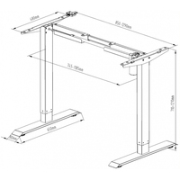 Jet-Line White 160 x 80 cm – Cadre de bureau réglable en hauteur, plateau polyvalent, mobilier de bureau pour adulte, utilisation en chambre, électrique, J All