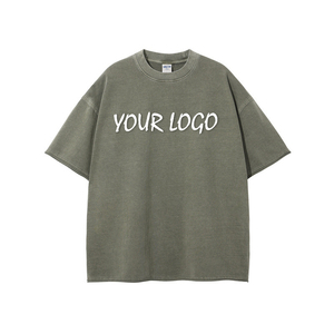 OEM Custom logo Vintage Graphic Printing Drop Shoulder Washed T Shirt Custom Acid Wash T Shirt Blank Custom Oversized <b>Tshirt</b> Men - Product Image 5