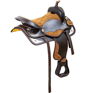 600g Selleria Ferro Adri Western Saddle Nuevo diseño Cuero OEM Último diseño Jockey Ecuestre Alta calidad Transpirable - Product Image 3
