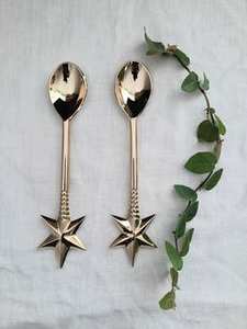 Ensemble de cuillères à miroir à manche court en acier inoxydable argenté au design moderne, écologique, pour restaurant, hôtel, mariage, fabriqué en Inde - Product Image 5