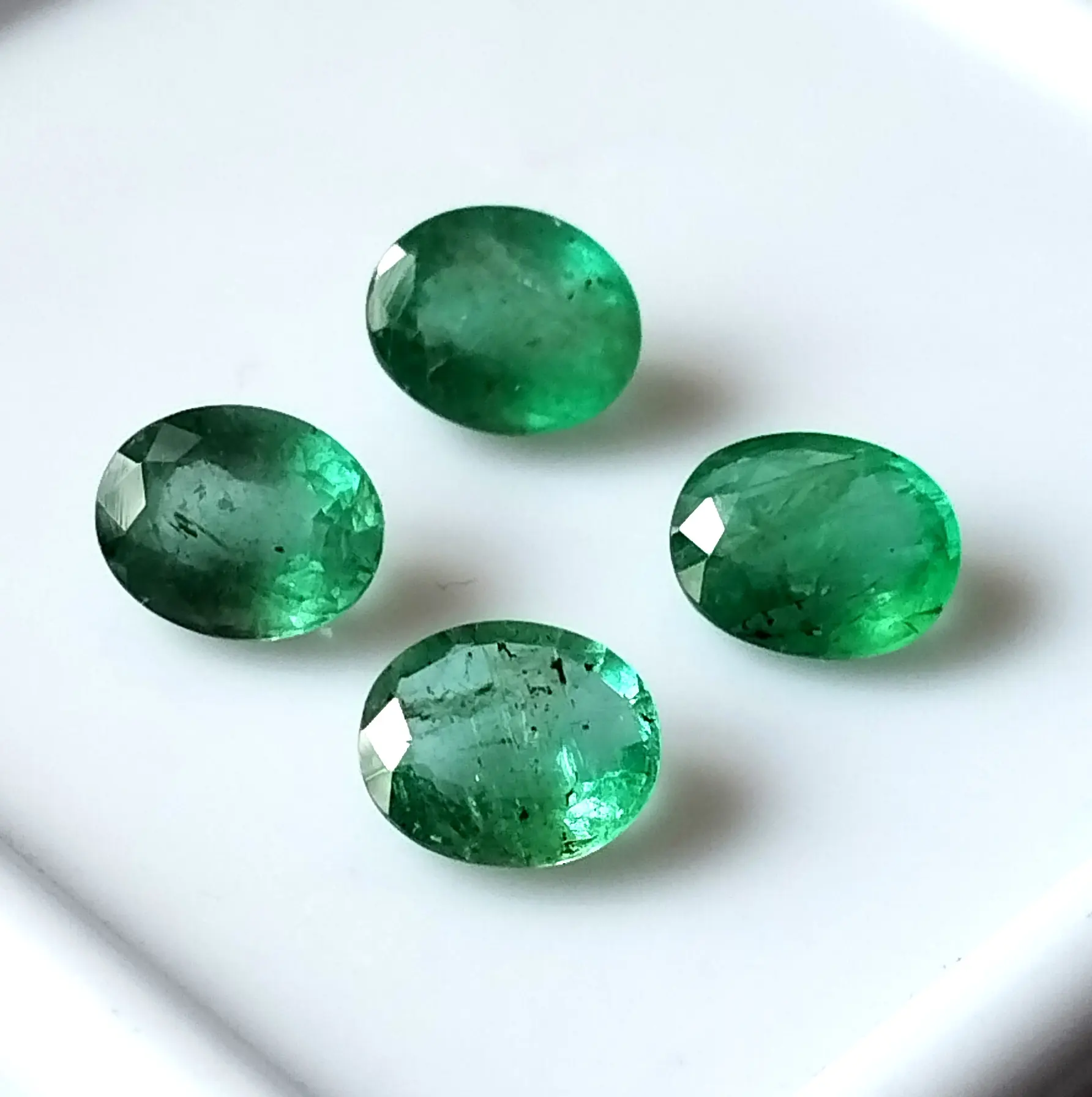 5X6 mm Oval Shape Emerald Faceted Cut Natural Zambian Loose Gemstone Genuine Real Green Color Stone Price Per Piece
