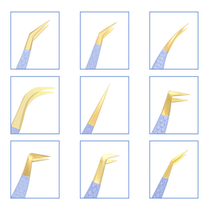 Vente flash - Pinces à cils professionnelles Kaamir Instruments en acier inoxydable, haute précision, anti-magnétiques, poignée confortable, 10 mm - Product Image 2