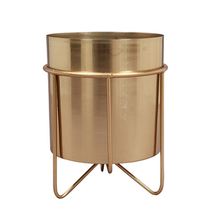 Maceta de Metal dorado de primera calidad con Soporte de alambre, maceta interior decorativa moderna para mesa de sala de estar y decoración del hogar - Product Image 1