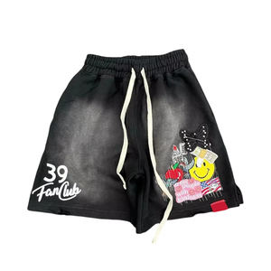 เสื้อผ้าแนวสตรีทของผู้ชายผ้าคอตตอนผ้าคอตตอนผ้าเกล็ดปลาแบบสั้นระบายเหงื่อออกแบบได้ตามต้องการใช้กันแดดได้เอง - Product Image 5