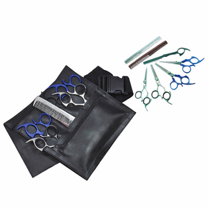 **Kit de ciseaux professionnels pour la coupe et l'éclaircissage des cheveux avec peigne et rasoir - Product Image 6