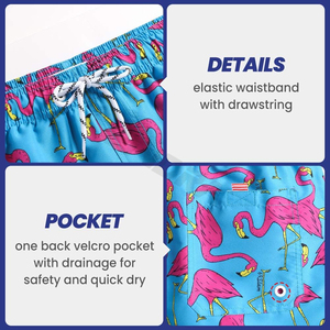 2024 Custom <b>Men's</b> Slim Fit Classic Swim Shorts Eco-Friendly Woolen <b>Trunks</b> with Graphic Print - Product Image 5