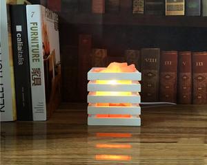 Artesanías naturales del Himalaya toque de la naturaleza lámparas de sal de roca fuente de energía infrarroja orgánica curvada decoración rejuvenecedora del hogar - Product Image 4