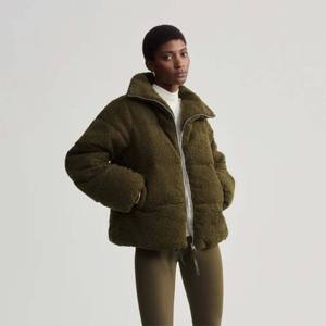 OEM Custom Warm <b>Sherpa</b> Puffer Jacket Cozy and Stylish Outerwear for Winter Comfort and Casual Wear - Product Image 5