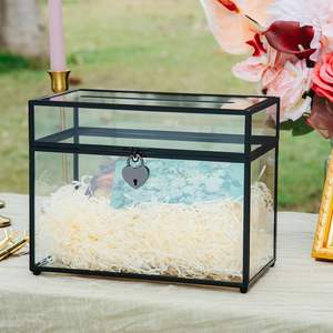 Square Clear Glass <b>Tissue</b> Box Cover -Dainty Cube <b>Tissue</b> Box Holder, Gorgeous <b>Gold</b> Facial <b>Tissue</b> Holder for Dresser Bathroom - Product Image 1