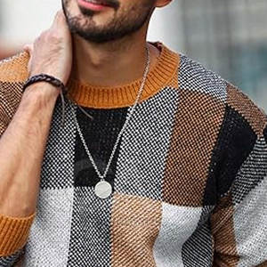 เสื้อสเวตเชิ้ตผู้ชายสำหรับใส่กลางแจ้ง แฟชั่นฤดูหนาว ดีไซน์สีตัดกันหลากหลายแบบ - Product Image 4
