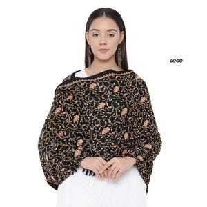 Chales estampados de gran tamaño para mujer, chales de lujo de alta calidad, hecho en Pakistán, chal de Cachemira para todas las estaciones, diseño de frontera - Product Image 4