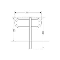 CITY Supporto per Biciclette TOUR – Supporto per Biciclette da Cementare, Zincato a Caldo e Rivestito DB703 - Product Image 3