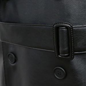 เสื้อโค้ทหนังแท้ตัวยาวโอเวอร์ไซส์สำหรับผู้ชาย, เสื้อโค้ทหนังแท้สำหรับฤดูใบไม้ร่วงและฤดูใบไม้ผลิ - Product Image 4