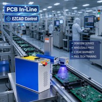 Nouvelle machine de marquage laser à fibre pour gravure métallique en ligne sur PCB avec refroidissement par air, contrôle EZCAD, prenant en charge les formats DXF/BMP/AI