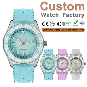 Montres de plongée pour femmes OEM personnalisées, étanches 200 m, verre saphir, bracelet en caoutchouc FKM, avec luminescence BGW-X1. - Product Image 2