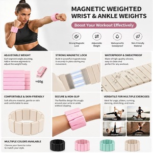 Bracelet de poignet et de cheville magnétique en silicone multicolores personnalisé OEM pour l'<span class=keywords><strong>exercice</strong></span> physique à domicile - Product Image 3