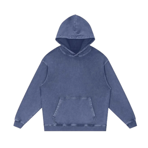 Sweat à capuche en denim délavé sur mesure Reklo Industries, unisexe, coupe ample, 100% coton, streetwear, vêtements d'hiver - Product Image 1