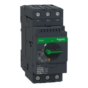Disjoncteur Schneider GV3P40 30-40A à pôle multiple, capacité de coupure 50kA, protection moteur 18,5kW, automatisation industrielle - Product Image 1