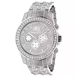 Meilleure vente Montre de luxe en moissanite et diamant pour homme résistante aux rayures et élégante pour les affaires et les tenues décontractées - Product Image 1