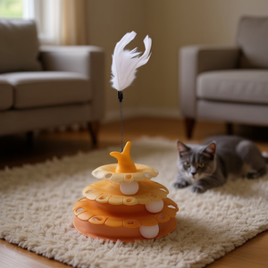 Jouet interactif en peluche durable pour chat, arbres à chat d'intérieur et griffoirs, fournitures pour animaux de compagnie en gros - Product Image 3