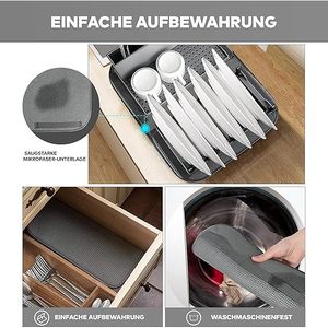 Escurridor de Platos Plegable de Secado Rápido con Tapete de Microfibra, Práctico Escurridor para una Drenación Eficiente - Product Image 5
