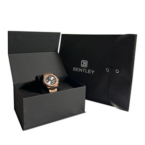 Montre à quartz en acier inoxydable de haute qualité pour hommes résistant à l'eau avec fenêtre à cadran en cristal largeur de bande de 24mm - Product Image 4